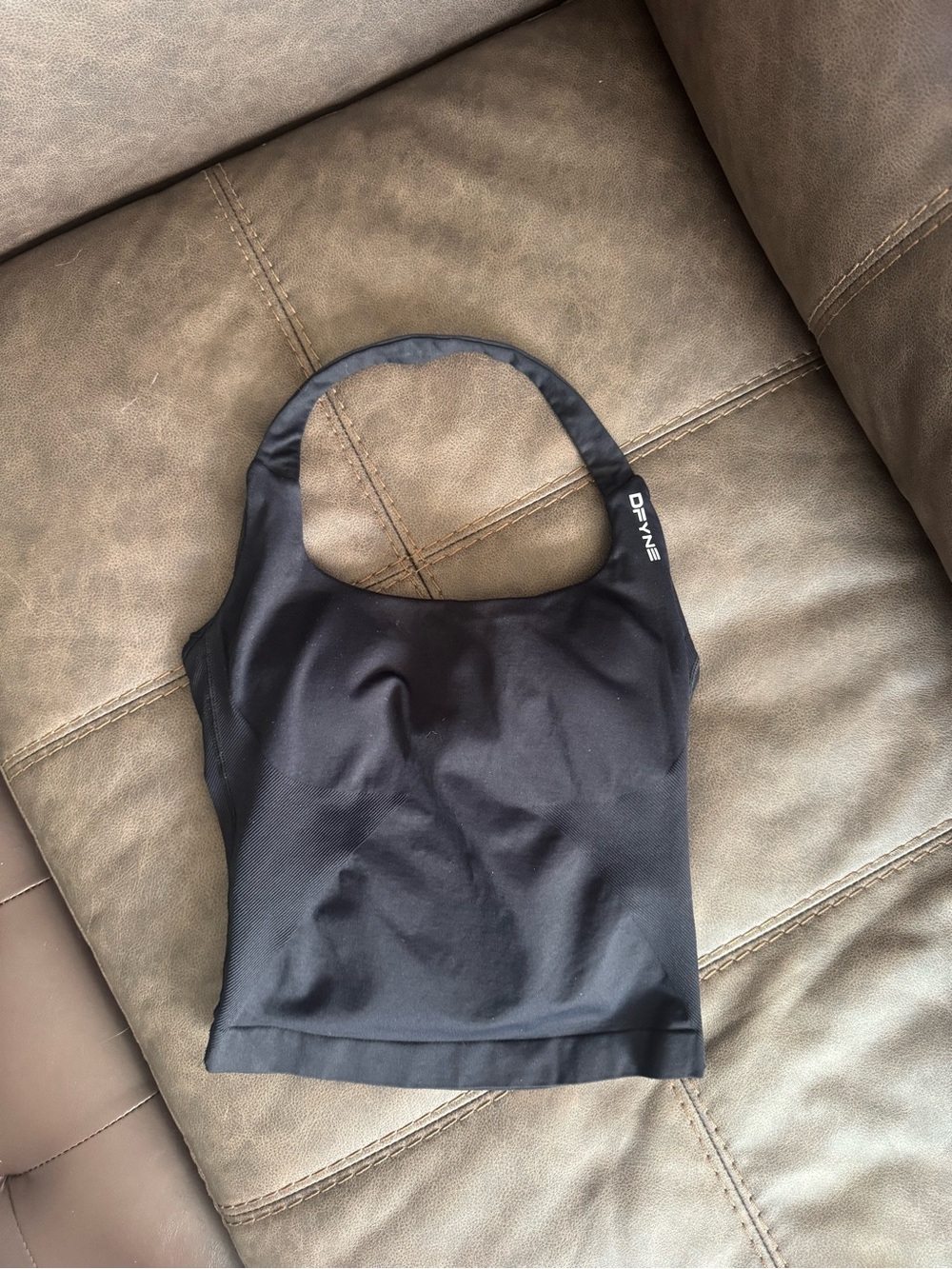 DFYNE Black Women's Tank gym Top